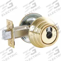 ARROW Deadbolt Lock: Cylindrical, Core Not Included, SFIC, 1 3/8 in Door Thick - Max, Brass (MPN E61 3 IC). Key specifications — ADA Compliant: Yes; Brand: ARROW; Cylinder Core Type: Small Format Interchangeable Core Cylinder; Finish: Bright Brass, Clear Coated; Keyway Type: SFIC; Visual Indicator Message: No Message; Includes Core: Core Not Included; Ligature Resistance: Not Ligature-Resistant.
