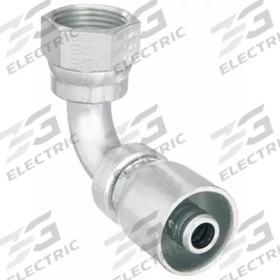 AEROQUIP Hydraulic Crimp Fitting: Steel x Steel, 90° Elbow, -8 For Hose Dash Size - Aeroquip Crimp Hydraulic Hose Fittings with ORS Connection