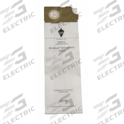 APPROVED VENDOR Vacuum Bag: Karcher/Tornado/Triple S/Windsor, CW100/CW50, Dry, Paper, 3-Ply - Upright Vacuum Bags