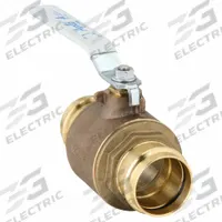 APOLLO Manual Two-Way Ball Valve: 2 in Size, Brass/Bronze, Straight, Press x Press, Two-Piece, Lever (MPN 77WLF14801A). Key specifications — Brand: APOLLO; Handle: Lever.