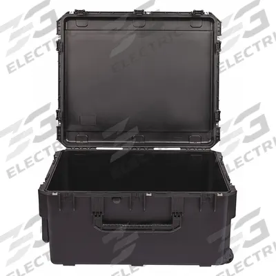 SKB Protective Case: 26 in x 30 3/4 in x 15 1/2 in Inside, No Foam, Black, 2 Wheels - Standard Protective Transport Cases