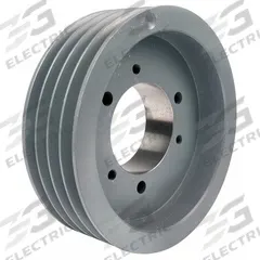 APPROVED VENDOR V-Belt Pulley: B90, 4 Groove, 9.35 in OD, Bushed Bore, SK, Quick Detachable (MPN 904B). Key specifications — Pulley Industry Number: B90; Pitch Diameter: 8.6 in (4L, A); For Belt Section (broad, with similar types): 5L, B, or BX.