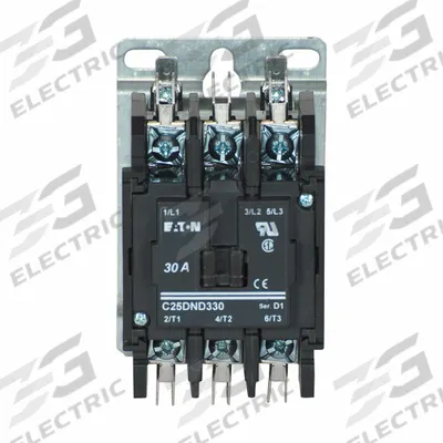 EATON Definite Purpose Magnetic Contactor: 3 Poles, 208-240V AC, 30 A - Non-Reversing Definite Purpose Contactors