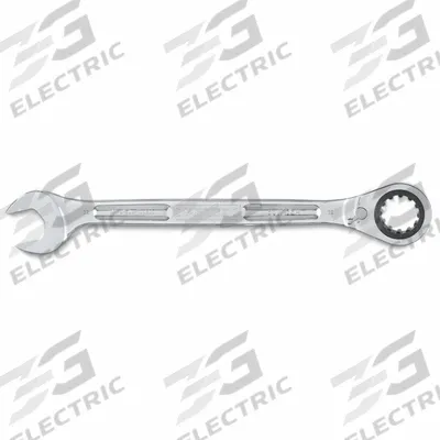 PROTO Combination Wrenches: Alloy Steel, Full Polish Chrome, 32 mm Head Size - Metric Spline Ratcheting Combination Wrenches