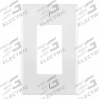 LEVITON Wall Plate: Decorator-Rocker, 1 Gang, White, Midsize Size (MPN PJ26-W). Key specifications — Brand: LEVITON; Material: Nylon.