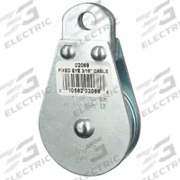 APPROVED VENDOR Pulley Block: Fixed, Upright Mount, Pulling, 600 lb Working Load Limit, Wire Rope (MPN 4JX70). Key specifications — Product Type: Pulley Block; Brand: APPROVED VENDOR; Compatible Rope Type: Wire Rope; Pulley Type: Fixed; Attachment Type: Fixed Eye; Operation: Pulling; Bearing Type: Sleeve; Finish: Zinc.