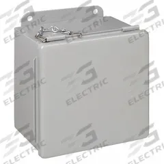 HOFFMAN Enclosure: Steel, 6 in x 6 in x 4 in, NEMA 12/13, Solid Cover, Clamp On (MPN A606LP). Key specifications — Brand: HOFFMAN; Closure Method: Clamps; Knockouts: Not Included.