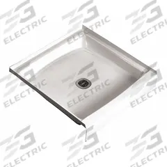 FIAT PRODUCTS Shower Base: Square, Single Threshold, Molded Stone, 42 in Overall Lg, 6 in Overall Ht (MPN 4242WL100). Key specifications — Material: Molded Stone; Drain Location: Center; Features: Integral Drain; Brand: FIAT PRODUCTS.
