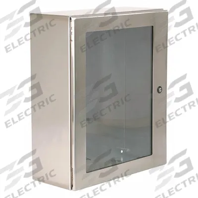 WIEGMANN Enclosure: 304 Stainless Steel, 24 in x 20 in x 8 in, NEMA 12/13/3R/4/4X - Stainless Steel Enclosures