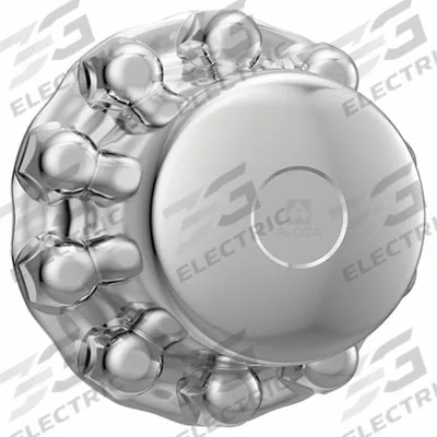 ALCOA Rear Cover: Rear Cover, For 22.5 in_24.6 in Wheel Dia, ABS Plastic, Chrome (MPN 087200B) - Fleet and Vehicle Maintenance
