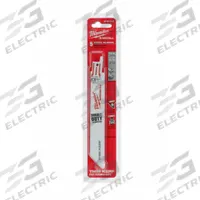 MILWAUKEE Reciprocating Saw Blade: 24 Teeth per Inch, 4 in Blade Lg, 0.04 in Blade Thick, 5 PK (MPN 48-00-5185). Key specifications — attr1109198: 24; attr1109200: Flexible for Curved Cuts; attr1109201: Straight; attr1109209: MILWAUKEE.