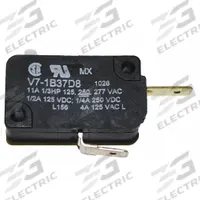 HONEYWELL Miniature Snap Action Switch: Plunger Actuator, 1NC, Quick Connect (MPN V7-1B37D8). Key specifications — AC Contact Rating: 11 A @ 250 V; Electrical Connection: Quick Connect; Series: V7; Brand: HONEYWELL.