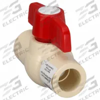 APPROVED VENDOR Manual Two-Way Ball Valve: 1/2 in Size, CPVC, Straight, Socket x Socket, One-Piece (MPN 107-123). Key specifications — Brand: APPROVED VENDOR; Handle: Lever.