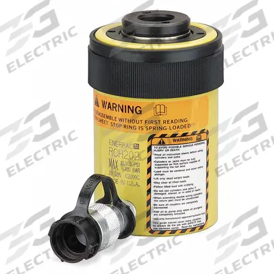 ENERPAC General Purpose Hydraulic Ram: 20 ton Nominal Capacity, 2 in Nominal Stroke Lg - General Purpose Hollow Rams