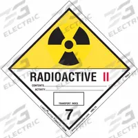 LABELMASTER Radioactive Placard: Radioactive II, 3 15/16 in x 4 in, 3 15/16 in Label Ht, 500 PK (MPN HML15). Key specifications — Material: Semi-Gloss Paper; Brand: LABELMASTER; Message: Radioactive II.