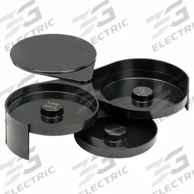 TABLECRAFT PRODUCTS Glass Rimmer: 2 7/8 in Overall Lg, Black, 1 Pieces, 4 Trays - Glass Rimmers