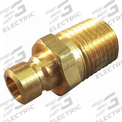 HANSEN Hydraulic Quick Connect Hose Coupling: 3/8 in Coupling Size, Brass - FLO-TEMP Series Hydraulic Quick-Connect Coupling Plugs