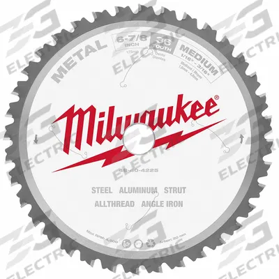MILWAUKEE Circular Saw Blade: 6 7/8 in Blade Dia., 48 Teeth, 0.06 in Cut Wd - Steel & General Metal-Cutting Blades