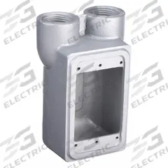 APPLETON ELECTRIC Electrical Box: Iron, Rectangular, 1 Gangs, 1 in Hub Size, 25 cu in Capacity, Gray (MPN FDS-1-100). Key specifications — Color: Gray; Brand: APPLETON ELECTRIC.