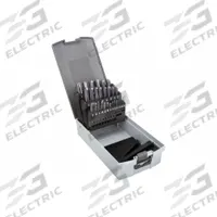 APPROVED VENDOR Straight Flute Drill Bit Set: 29 Pc, 1/16" to 1/2", 140° Split Point (MPN 470-000029B)