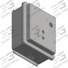 WIEGMANN Enclosure: Fiberglass, 11 in x 9 in x 5 in, NEMA 12/4X/6P, Hinged, Solid Cover (MPN HW-MOD-J1210HPL). Key specifications — Brand: WIEGMANN; Closure Method: Padlock Hasp; Knockouts: Not Included.