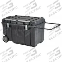 DEWALT Rolling Tool Box: 38 1/4 in W 23 in D 23 in H, Plastic, Black, Hinged Lid, 1 Compartments (MPN DWST38000). Key specifications — attr1116905: Black; attr1116917: Hinged; attr1116946: DEWALT.