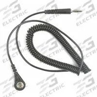 APPROVED VENDOR Static Control Cord, Straight: 7 Strand Tinsel Wire with Strain Reliefs at Both Ends (MPN 4ECV7). Key specifications — Cord Shape: Coiled; Plug Connection: Straight Banana Plug; Cord Construction: Single-Wire; Brand: APPROVED VENDOR.