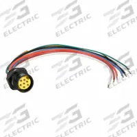 Cordset: 1"-16 Female Straight x Bare Wire, 7 Pins, Yellow, PVC, 1 ft Cable Lg, 8 A Max Current (A) (MPN 2R7004A20A120). Key specifications — Cable Jacket Color: Yellow; IP Rating: IP67; Wire Size: 16 AWG; Brand: BRAD HARRISON.
