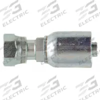 PARKER Hydraulic Crimp Fitting: Steel x Steel, Straight, -12 For Hose Dash Size, Female x Genderless (MPN 1JS77-16-12). Key specifications — Fitting Gender: Female x Genderless; Fitting Connection Type: ORS x Crimp; For Hose Dash Size: -12; Thread Size: 1-1/16"-12; Brand: PARKER.