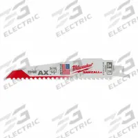 MILWAUKEE Reciprocating Saw Blade: 5 Teeth per Inch, 6 in Blade Lg, 0.06 in Blade Thick, 5 PK (MPN 48-00-5021). Key specifications — attr1109198: 5; attr1109200: Rigid for Straight Cuts; attr1109201: Straight; attr1109209: MILWAUKEE.