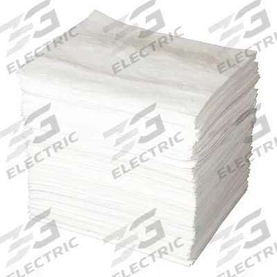BRADY SPC ABSORBENTS Sorbent Pad: 32 oz Volume Absorbed Per Pad, Polypropylene, White, Bale - Sorbent Pads