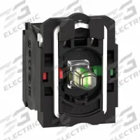 SCHNEIDER ELECTRIC Lamp Module and Contact Block: 22 mm Panel Mounting Size, 1NO/1NC, White, LED (MPN ZB5AW0B15). Key specifications — Brand: SCHNEIDER; Compatible with Series: XB5; Includes Bulb: Bulb Included; Lamp Module Voltage: 24V AC/DC.