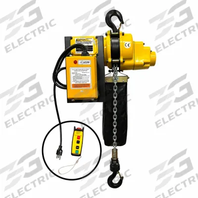 OZ LIFTING PRODUCTS Electric Chain Hoist: H3 - Std Duty, 115V AC - General Purpose Electric Hoists