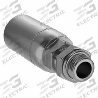KURT Hydraulic Crimp Fitting: Carbon Steel, Straight, -6 For Hose Dash Size, Male x Male (MPN MBX-06-06). Key specifications — Fitting Gender: Male x Male; Fitting Connection Type: ORB x Hose End; Thread Size: 9/16"-18; For Hose Dash Size: -6; Brand: KURT.