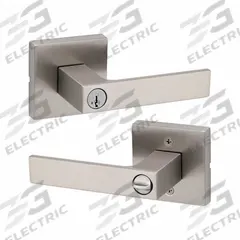 KWIKSET Door Lever Lockset: Office Lever Locksets, Nickel, ADA Compliant (MPN 740SAL-SQT-15-SMT-6AL-RCS). Key specifications — attr1024149: Not Ligature-Resistant; attr1011488: KWIKSET; attr1011524: No Message; attr1011506: Rose; attr1011485: Yes; attr1059461: Satin Nickel-Plated : Zinc.