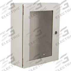 WIEGMANN Enclosure: Steel, 30 in x 24 in x 10 in, NEMA 12/13/3R/4, Solid with Window Cover, Hinged (MPN N412302410WC). Key specifications — Closure Method: 1/4-Turn Latch; Brand: WIEGMANN; Knockouts: Not Included.