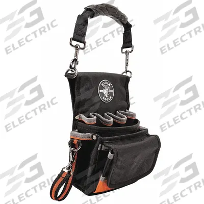KLEIN TOOLS Tool Pouch: For 2 in Belt Wd - Max, 9 Pockets - Nylon Tool Pouches