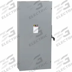 SQUARE D Safety Switch: Fusible, 600 A, Single Phase, 240V AC, Galvanized Steel, Indoor (MPN D226N). Key specifications — Brand: SQUARE D.