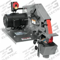 JET Grinder: For Metal/Plastic/Wood, 115 V/230 V, Single-Phase, 1 hp, 2 in Belt Wd, 72 in Belt Lg (MPN SWG-272). Key specifications — attr652810: 230 V; attr652799: Square Wheel Grinder; attr663749: Wood; attr652794: Single-Phase; attr663750: Benchtop; attr652806: SWG; attr652768: JET.