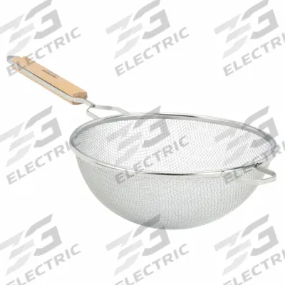 CRESTWARE Mesh Strainer: Fine Double Mesh Mesh Size, 23 1/2 in Overall Lg - Wire Mesh Strainers