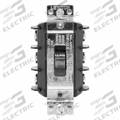 LEVITON Manual Motor Controller: 3 Poles, 30 A - Open Manual Motor Switches