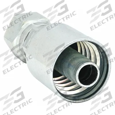 Parker Hydraulic Crimp Fitting: Steel x Steel, Straight, -8 For Hose Dash Size - Parker Crimp Hydraulic Hose Fittings with ORS Connection