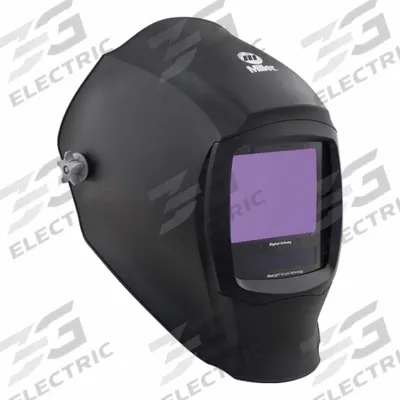 MILLER ELECTRIC Welding Helmet: Auto-Darkening, 4 Arc Sensors, Black, W8-W13, 13.4 sq in - Auto-Darkening Welding Helmets - Solid Color