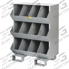 LITTLE GIANT Stationary Storage Bins: 32 in x 20 in x 42 in, Pallet, 12 Compartments, Gray (MPN MS4-1532-FP). Key specifications — Color: Gray; Brand: LITTLE GIANT.