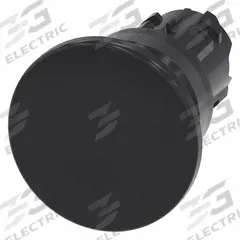 SIEMENS Mushroom Head Push Button: Black, 22 mm Mounting Size, Non-Metallic, Momentary (MPN 3SU1000-1BD10-0AA0). Key specifications — Brand: SIEMENS; Action: Momentary; Series: 3SU; Push Button Material Type: Non-Metallic.