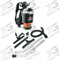 HOOVER Backpack Vacuum: 120 cfm Air Flow, 9.2 lb Wt, 66 dB Sound Level, 1 1/2 gal Vacuum Capacity (MPN C2401). Key specifications — Brand: HOOVER; Debris Collection Type: Bag; Includes Battery: No.