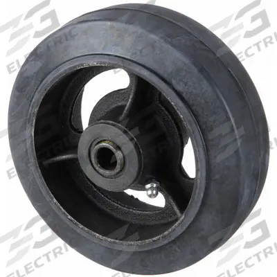 APPROVED VENDOR Caster Wheel: 6 in Wheel Dia., 2 in Wheel Wd, Rubber, 810 lb Load Rating - Rubber Tread on Iron Core Wheels