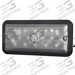 MAXXIMA Vehicle Dome Light: Rectangular, 12/24V DC, LED, Clear, 2 13/16 in Overall Ht, Surface Mount (MPN M84427-SW). Key specifications — Lens Color: Clear; Mount Type: Screw; Electrical Connection: Blunt Cut Wires; Brand: MAXXIMA; Operating Voltage: 12/24V DC; Mount Style: Surface.