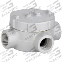 Conduit Outlet Body: Aluminum, GRU, 1 in Trade Size, XAT Body, 17.5 cu in Body Capacity (MPN GRUE100-A). Key specifications — Series: For Standard Body; Compatible Conduit Trade Size: 1 in; Thread Gender: Female; Hub Style: Threaded; Cover Included: Yes; Body Style: XAT; Connection Type: Threaded; Back Type: Round.