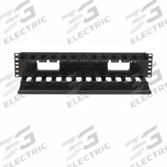 PANDUIT Horizontal Single-Sided Manager: Horizontal, 2 U, Single Side Sides, 3 3/4 in Overall Dp (MPN WMPF1E). Key specifications — Color: Black; Includes: Dual-Hinging Covers; Orientation: Horizontal; Brand: PANDUIT; Material: Plastic; Number of Sides: Single Side; Product Type: Single-Sided Manager.